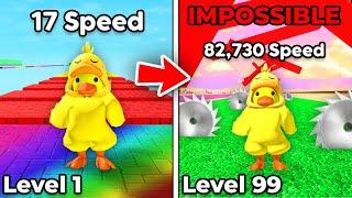 Every Second I Gain +1 Speed in Roblox! (IMPOSSIBLE DIFFICULTY)