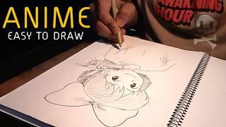 Easiest Way to Draw Anime Faces | ANIME GIRL