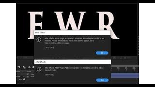 FWR ....After Effects : AEGP Plugin AEDynamaicLinkServer Error