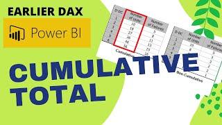 Calculate Cumulative Total using EARLIER DAX Function | Simple Example