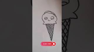 self sketching| draw ice  cone