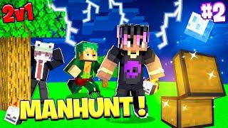 MINECRAFT SPEEDRUNNER VS 2 HUNTERS(manhunt)|RON9IE