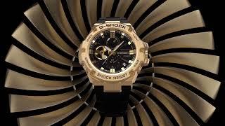 G-SHOCK: BLACK x GOLD G-STEEL GSTB100GB1A9