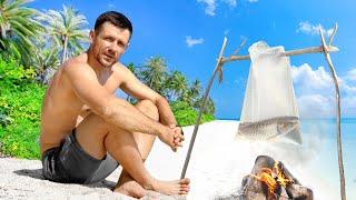 Eating ONLY What I CATCH For 10 DAYS on Desert Island [Day 3]