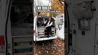 We fit a queen size bed in our Nissan nv200 camper van!