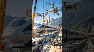ai Railway Construction via Drones:The Technology of the Future #ai #shorts #military #wildlife