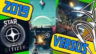 Elite Dangerous vs Star citizen vs No man's sky vs X4 (2019 update)