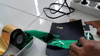 cara emboss kulit dengan dan tanpa foil menggunakan handheld hot stamping