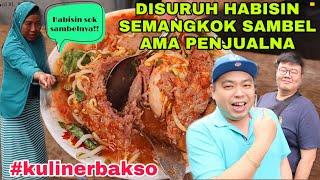 DISURUH HABISIN SAMBEL SEMANGKOK AMA PENJUAL BAKSONYA!!!! #KULINERLEMBANG