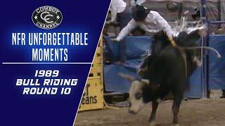 Cody Custer Wins the Round, Tuff Hedeman Rides Eight More for Lane | Full 1989 Round 10 Bull Riding