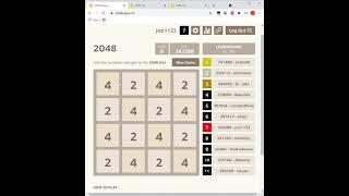 2048 lowest score WR - 8 points!