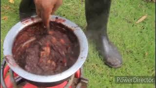 #cooking  #liver with blood. See the best way to #cook liver. #outdoorcooking