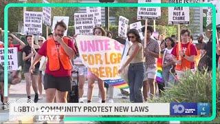 Demonstrations in Tampa Bay area held as Florida's new laws take effect Saturday