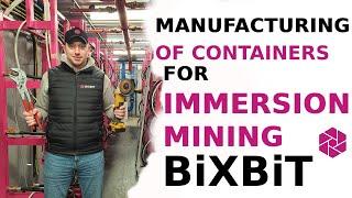 CONTAINER FOR IMMERSION MINING BiXBiT. MANUFACTURING. #immersioncooling #liquidcooling