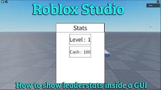 Roblox Studio - How to show leaderstats inside a GUI