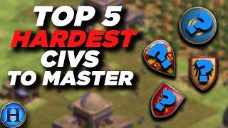 Top 5 Hardest Civilizations To Master | AoE2