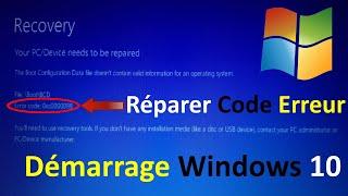 REPARER L' ERREUR' 0Xc0000098 AU DEMARRAGE DE WINDOWS 10/11