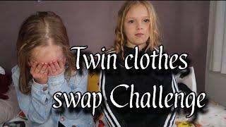 Twin Swap outfits Challenge / shopping!