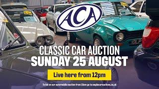 LIVE CLASSIC CAR AUCTION! Anglia Car Auctions August 2024 sale - Day Two