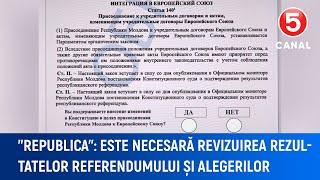 ''Republica''. Este necesară revizuirea rezultatelor referendumului și alegerilor