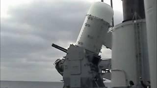 CIWS Firing On Board USS Ticonderoga CG 47