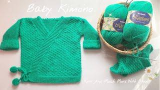 Baby Kimono Knitting Pattern || How To Knit Baby Cardigan,Sweater || Bunai || Newborn #education