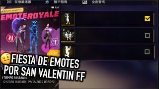 ELIGE tu EMOTE de SAN VALENTIN GRATIS en FF LATAM  *fiesta de emotes ff*