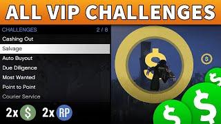 GTA Online ALL VIP CHALLENGES | Step by Step VIP MISSIONS GUIDE (GRIND DOUBLE MONEY FAST)