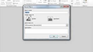 Word 2010 Tutorial Recording Macros Microsoft Training Lesson 22.1