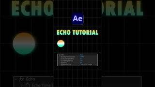 Echo Tutorial | after Effect | The Edit Art