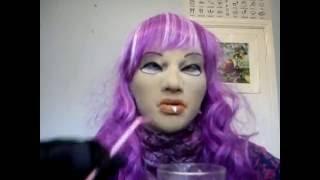 Female Masked Milk Drinking