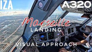 A321 MRS  Marseille | LANDING 31R Visual Approach | 4K Cockpit View | ATC & Crew Communications