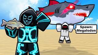 Using ADMIN COMMANDS To TROLL My BROTHER In Roblox Fisch!