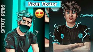 Neon vector art infinite design tutorial 2020/MS EDITINGX