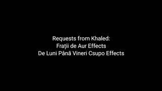 Requests from Khaled Istaitieh
