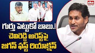 YS Jagan FIRST Reaction On Chevireddy Bhakasar Reddy Arrest | AP Liquor Scam | EHA TV