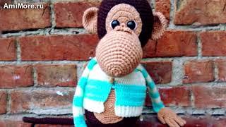 Амигуруми: схема Обезьянка. Игрушки вязаные крючком - Free crochet patterns.