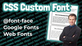 Font Face CSS | How to use Google Fonts in CSS | Web Fonts | @font-face | Custom CSS Font