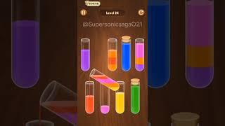 Color water sort level 24 #puzzle #gameplay #gaming #bestandroidgame #sortpuzzlegame #colorwatersort