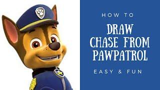 Let’s Draw Chase From Pawpatrol