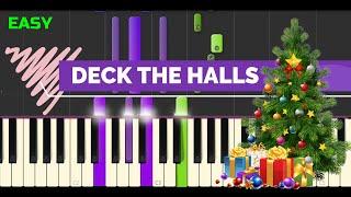 Deck The Halls - EASY Piano Tutorial