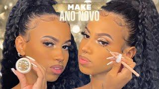 MAKE PARA O ANO NOVO/RÉVEILLON- make com glitter