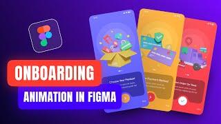 Create App ONBOARDING SCREENS Animation in Figma | Figma Tutorial