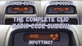 Renault Clio Radio Code - THE COMPLETE GUIDE