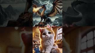  Cat and Dragon  The Ultimate Transformation Animals #catshorts #cats #catcute