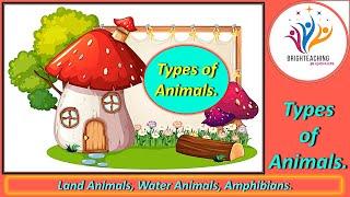 Types of Animals | Water | Land | Amphibians | Brighteaching