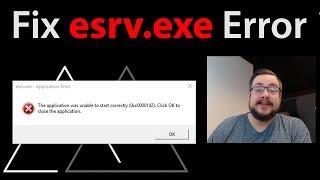 How to fix "esrv.exe Application Error" (0xc0000142)