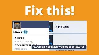 How to Fix “Player is in a different version of Overwatch” in Overwatch 2
