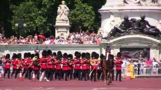 Band of the Grenadier Guards return to Wellington Barracks 7 July 2013