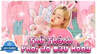 Thử Thách Phối Tất Cả Đồ Màu Hồng I Linh Barbie Vlog